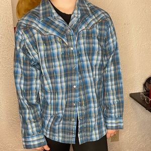 Button up plaid shirt